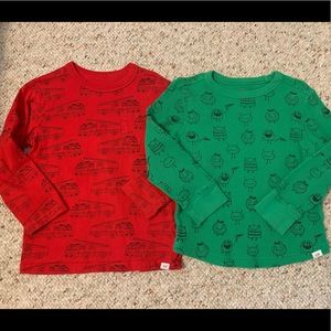 2/$10 Lot 2 Baby Gap Boys Long Sleeve Shirts 4/4T